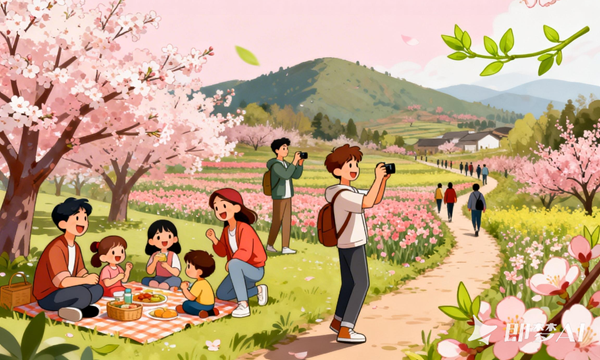 jimeng-2026-02-26-4014-春意渐浓,我国多地赏花游持续升温,人们走进公园景区、乡村山野,感受生机勃勃的早春..._副本.png