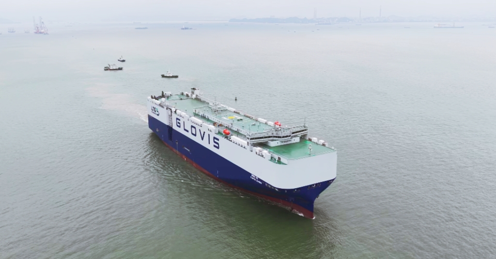 “GLOVIS LEADER”号交付。中船集团供图